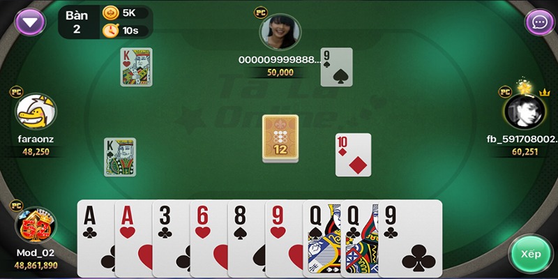Cách chơi phỏm tá lả trong một ván game